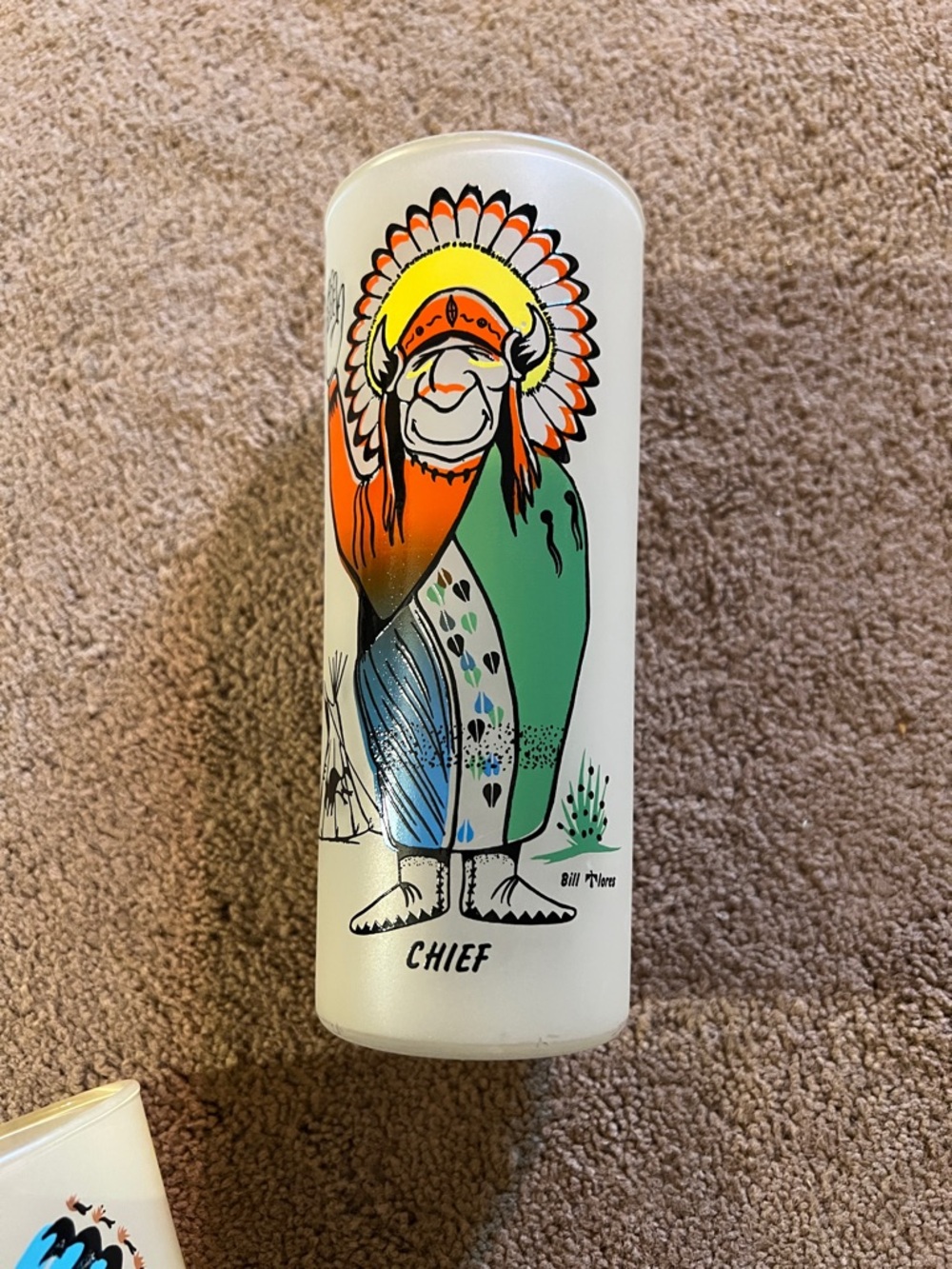 4 Bill Flores 16 OZ Indian Drinking Glasses - Picture 5 of 6